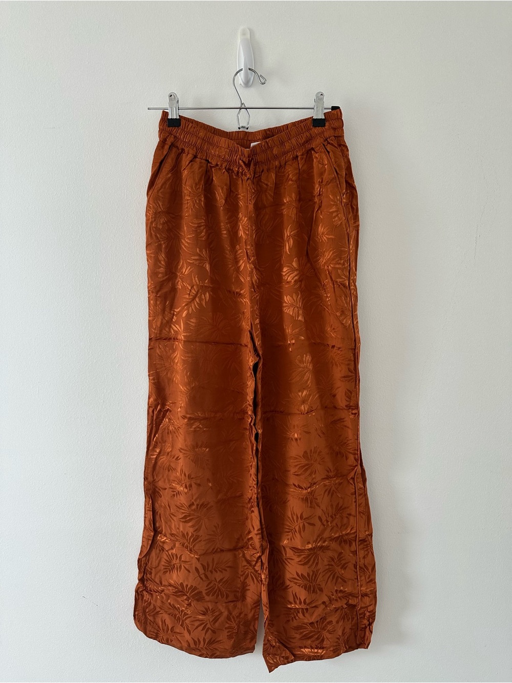 l*space Satin Wide-Leg Pants in Rust Orange